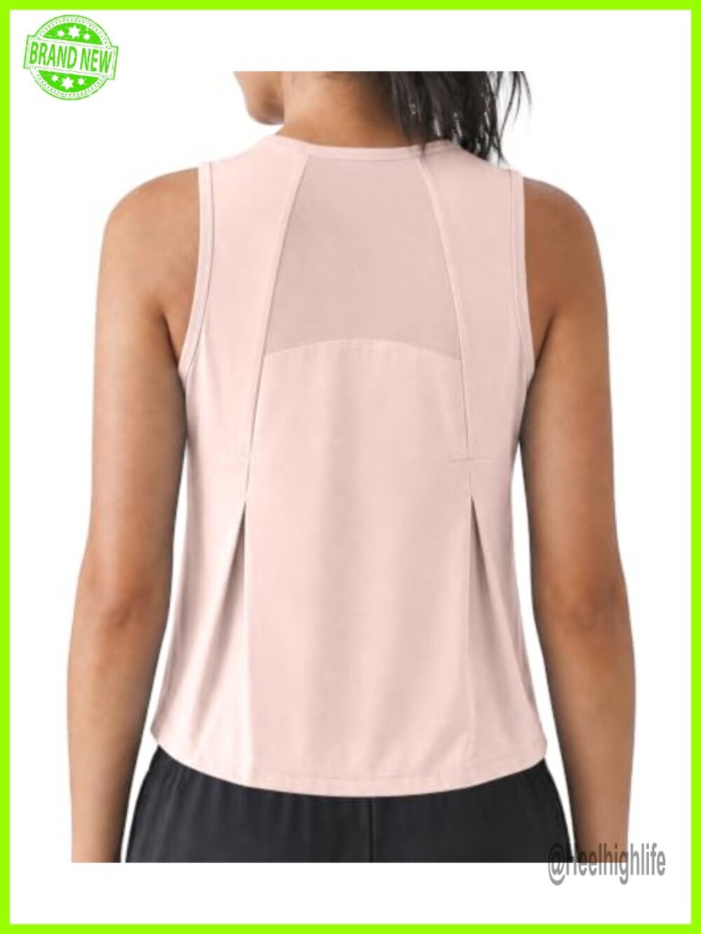 Sleeveless Athletic Tank Top Women Quick-Dry Breathable Mesh Back